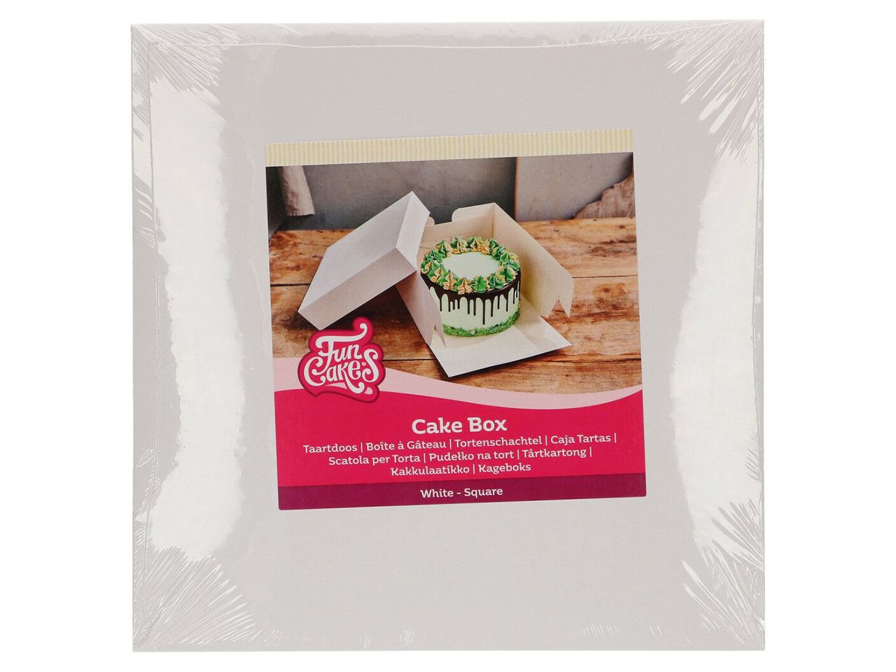 Kuchenbox/ Tortenkarton 25x25x15 cm, FunCakes