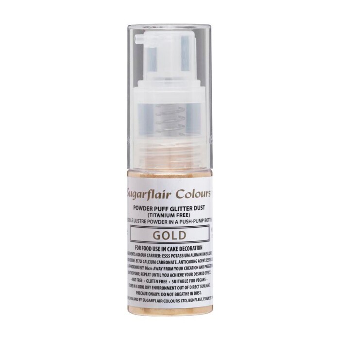 Sugarflair Pumpspray Glitzerstaub Gold