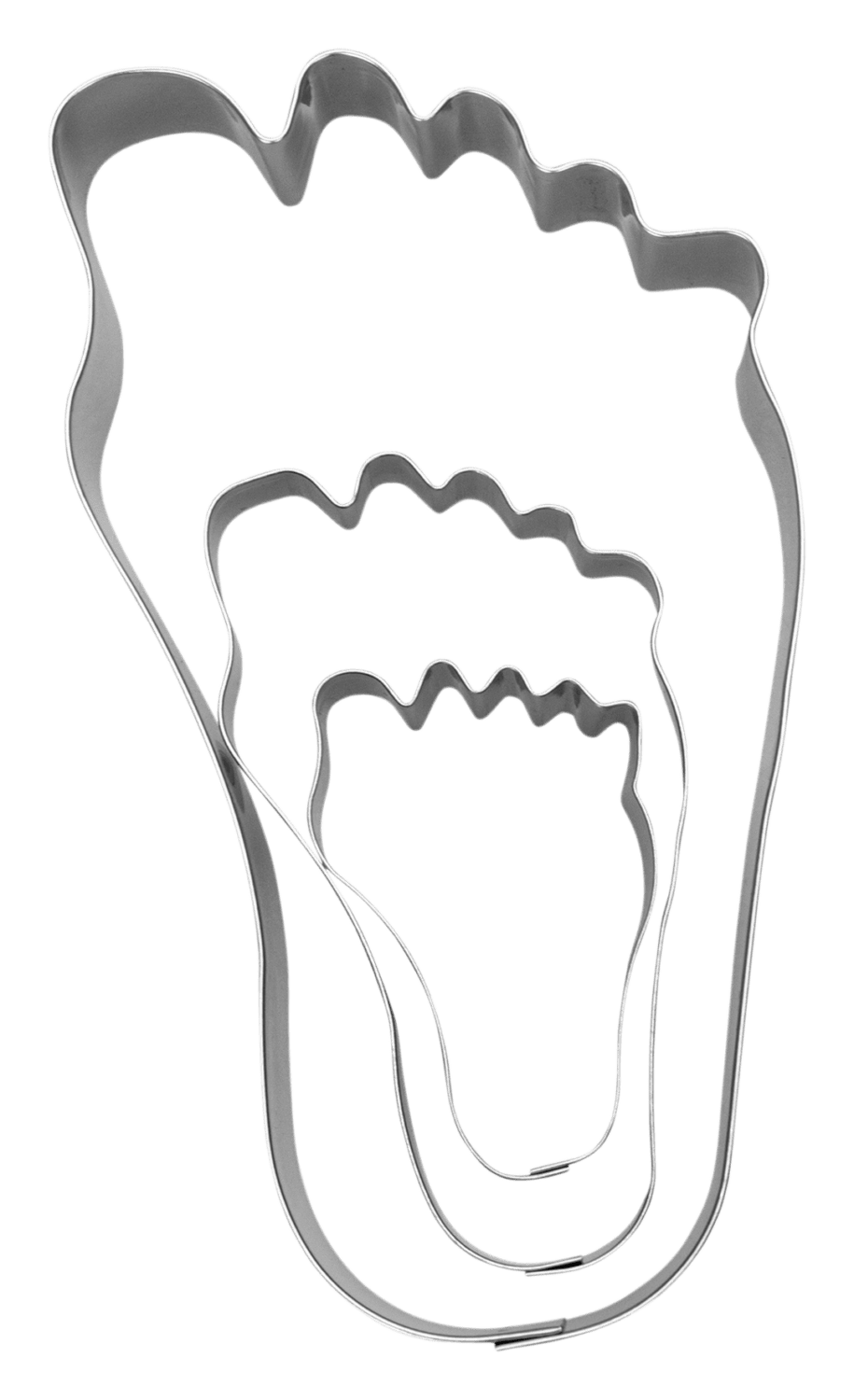 Ausstecher Set Käsefüsse 3-teilig 5.5 / 9 / 14 cm Städter