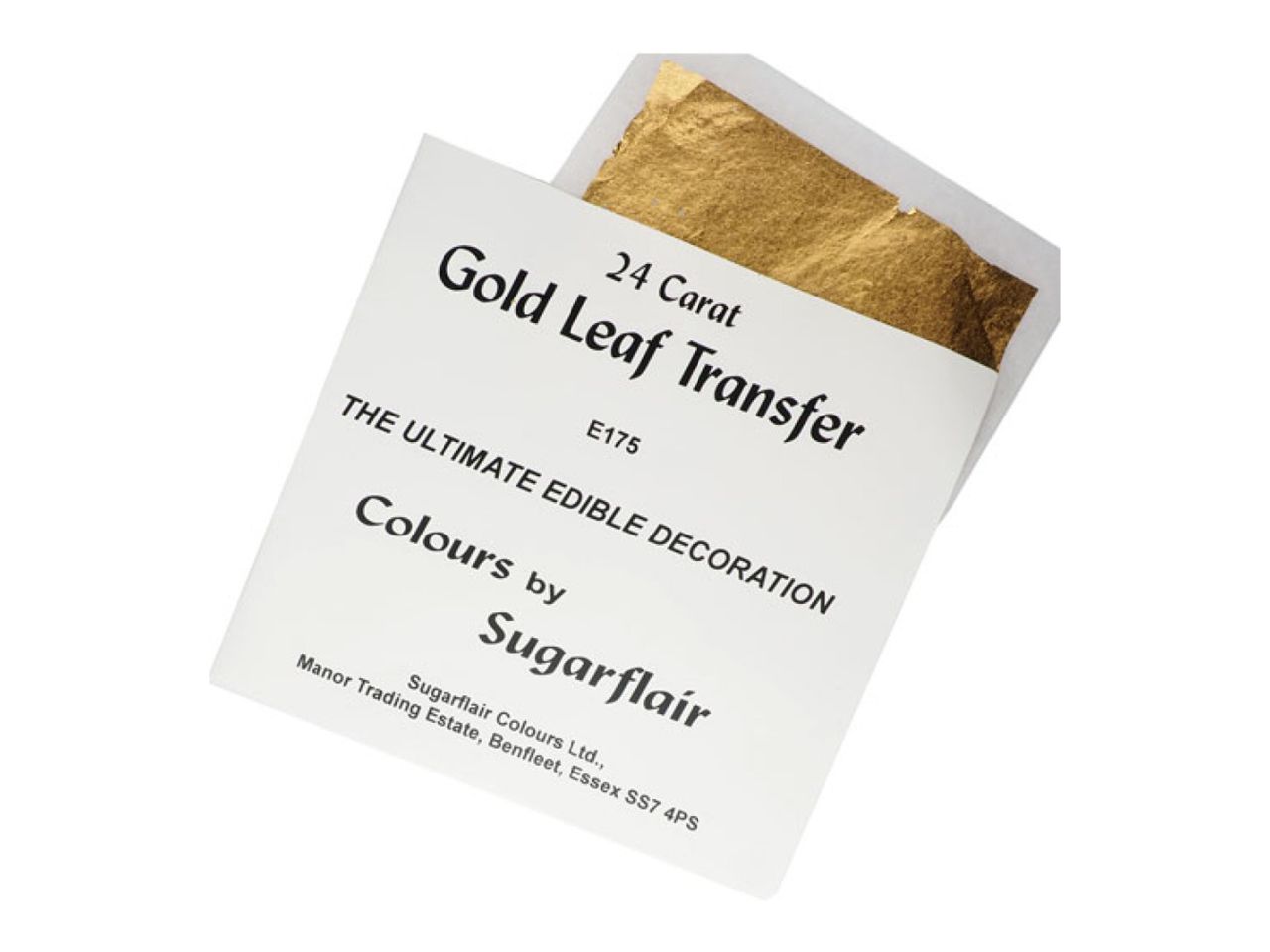 Sugarflair Essbares Blattgold, 8 x 8 cm 24 Karat – Bild 2