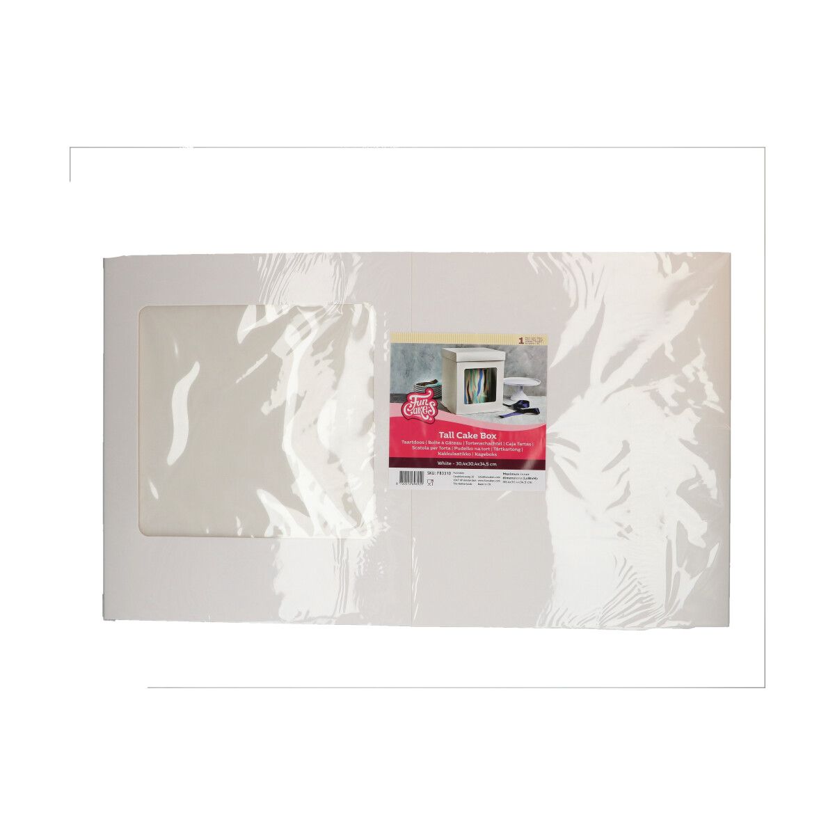 FunCakes Tall Cake Box 30,4 x 30,4 x 34,5 cm - Weiß – Bild 3