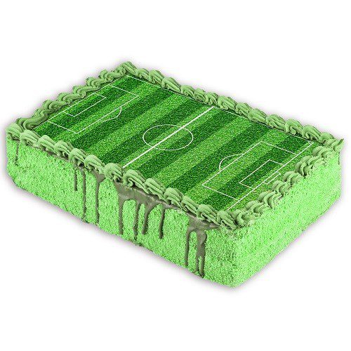 deKora Fussballfeld Torten-Decke, 14.8x21cm – Bild 2